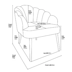Sophia Scallop Occasional Chair - Blush 17 Sophia Scallop Occasional Chair - Blush -Outlet Home Harmony Store 12836665 1155014368372684