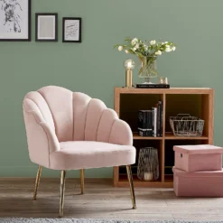 Sophia Scallop Occasional Chair - Blush 11 Sophia Scallop Occasional Chair - Blush -Outlet Home Harmony Store 12836665 1264875399597729