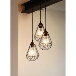 Eglo Tarbes 3 Light Cluster Pendant Light - Black -Outlet Home Harmony Store 12836712 1234833169518642