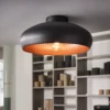 Eglo Mogano Flush Light - Black & Copper