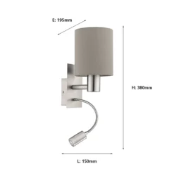 Eglo Pasteri Wall Light - Satin Nickel 7 Eglo Pasteri Wall Light - Satin Nickel -Outlet Home Harmony Store 12836960 1134833169883862