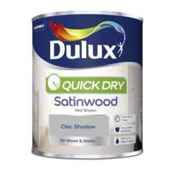 Dulux Quick Dry Satinwood Paint - Chic Shadow - 750ml -Outlet Home Harmony Store 12837002 2114832980676427
