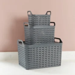 Small Urban Storage Basket With Lid - Graphite -Outlet Home Harmony Store 12837349 4634960190076618