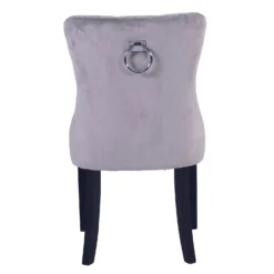 Annabelle Velvet Dining Chairs - Set Of 2 - Grey -Outlet Home Harmony Store 12838750 2054904215207899