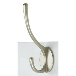 2 Victorian Satin Nickel Hooks On White Bloc Board -Outlet Home Harmony Store 12839440 8354964414540103