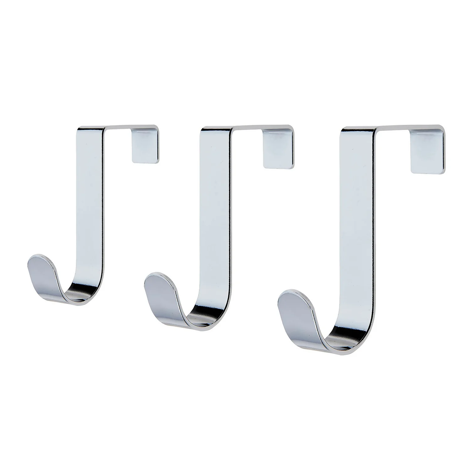 None Budget Over The Door Hooks - Polished Chrome - 3 Pack 1 None Budget Over The Door Hooks - Polished Chrome - 3 Pack