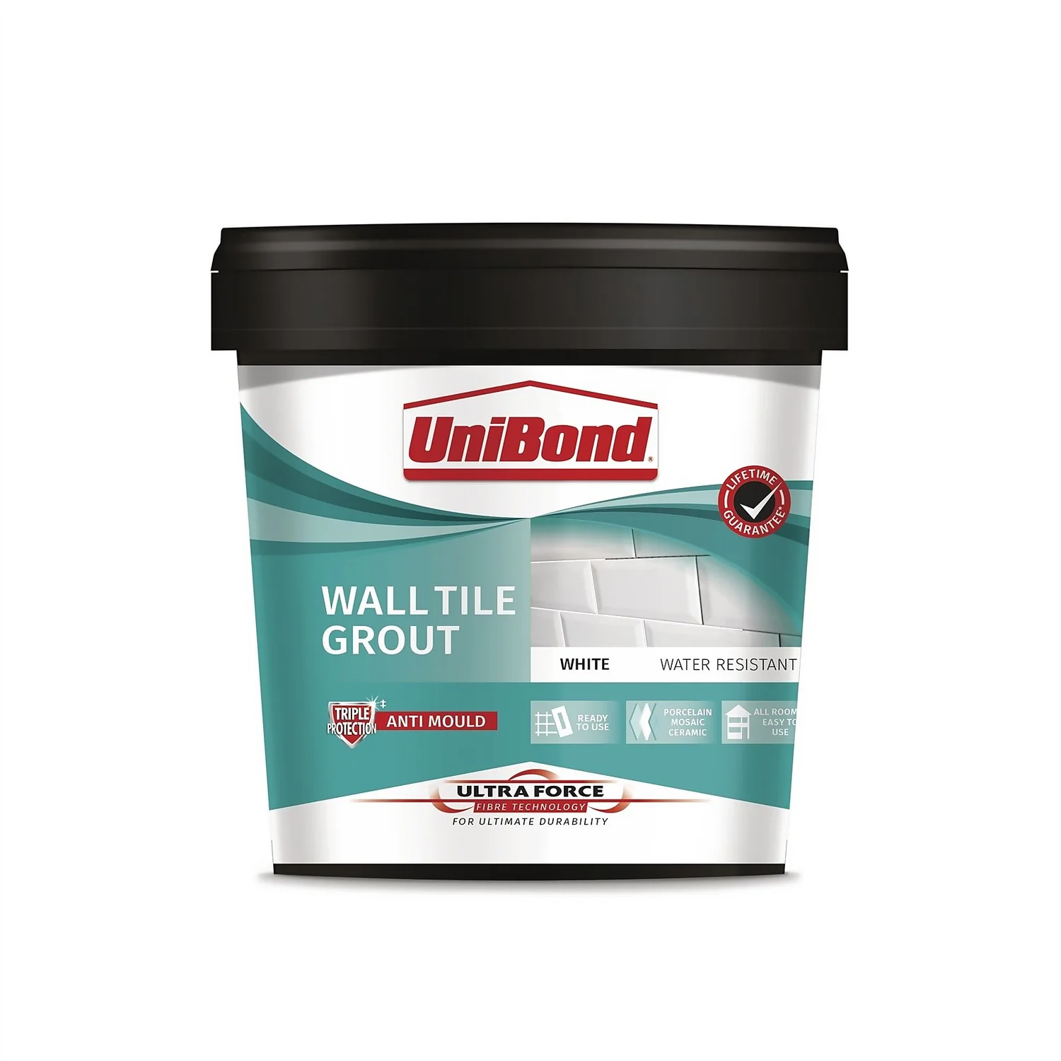 UniBond UltraForce Wall Tile Grout White 1.38kg 1 UniBond UltraForce Wall Tile Grout White 1.38kg