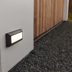 Lutec Helena LED Surface Mounted Outdoor Brick Light - Anthracite -Outlet Home Harmony Store 12840735 1954952694886542