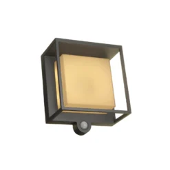 Lutec Curtis Solar LED Outdoor Wall Light With PIR Motion Sensor -Outlet Home Harmony Store 12840750 3004833192350646