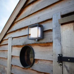 Lutec Curtis Solar LED Outdoor Wall Light With PIR Motion Sensor -Outlet Home Harmony Store 12840750 7124952683022844