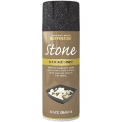 Rust-Oleum Stone Spray Paint - Black Granite - 400ml