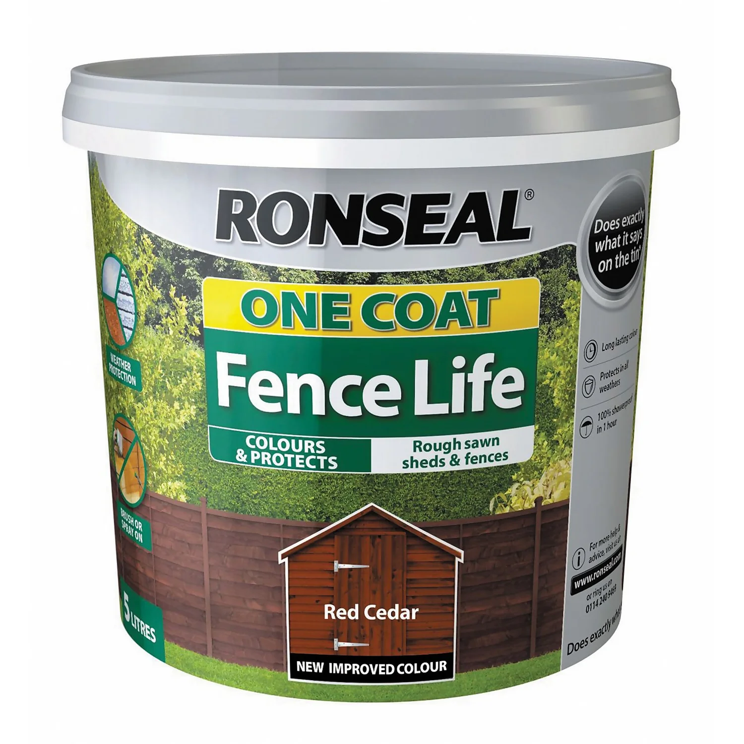 Ronseal One Coat Fence Life Paint Red Cedar - 5L 4 Ronseal One Coat Fence Life Paint Red Cedar - 5L - Image 4