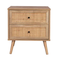 Kubu Rattan 2 Drawer Bedside Table -Outlet Home Harmony Store 12844064 7034870210070073