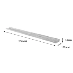 Flexi Storage Decorative Shelving Photo Shelf Grey Oak 1200x35x100mm -Outlet Home Harmony Store 12878518 8514976461911132