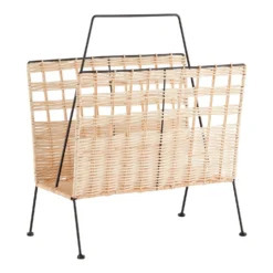 None Wicker Magazine Rack