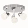 Rhea 3 Lamp Spotlight Plate - Polished Chrome