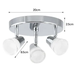 Rhea 3 Lamp Spotlight Plate - Polished Chrome -Outlet Home Harmony Store 12882213 5784843517686923