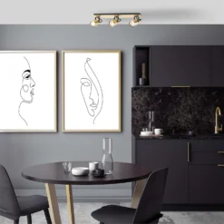 Lucy 3 Lamp Spotlight Plate - Gold & Black -Outlet Home Harmony Store 12882221 2994843518951057