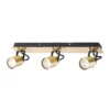 Lucy 3 Lamp Spotlight Plate - Gold & Black