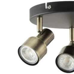 Noah 3 Lamp Spotlight Plate - Black & Antique Brass 9 Noah 3 Lamp Spotlight Plate - Black & Antique Brass -Outlet Home Harmony Store 12882222 2044843519113744