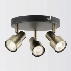 Noah 3 Lamp Spotlight Plate - Black & Antique Brass 8 Noah 3 Lamp Spotlight Plate - Black & Antique Brass -Outlet Home Harmony Store 12882222 9364843519083666