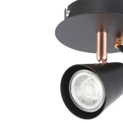 Emma Single Lamp Spotlight - Black & Copper -Outlet Home Harmony Store 12882227 1814843519303134