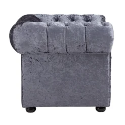 Chesterfield Crushed Velvet Armchair - Petrol Blue -Outlet Home Harmony Store 12882324 7234843612935642