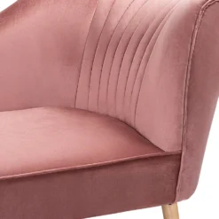 Lara Luxury Velvet Chaise Longue - Rose -Outlet Home Harmony Store 12882857 2924949009890113
