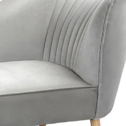 Lara Luxury Velvet Chaise Longue - Silver -Outlet Home Harmony Store 12882862 4144949010227229