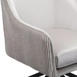 Pia Pleat Swivel Chair - Silver -Outlet Home Harmony Store 12882871 1104887373158504