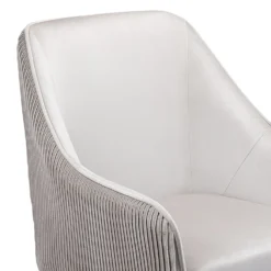 Pia Pleat Swivel Chair - Silver -Outlet Home Harmony Store 12882871 1784887373126236
