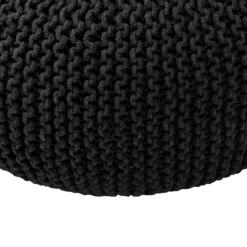 Charles Chunky Knit Pouffe - Grey -Outlet Home Harmony Store 12882881 1114898261876553