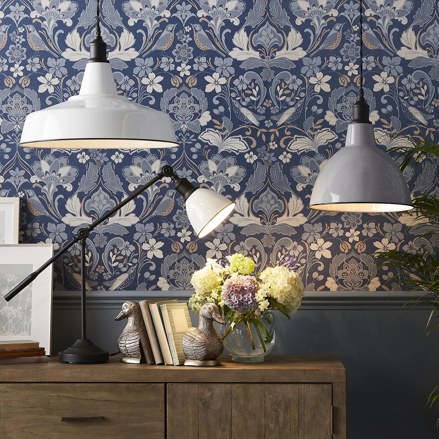 Country Living Farmhouse Pendant Light - White - 46cm 2 Country Living Farmhouse Pendant Light - White - 46cm - Image 2