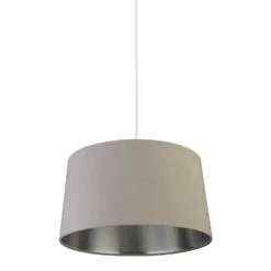 House Beautiful Samet Velvet Drum Shade - Grey - 45cm -Outlet Home Harmony Store 12882892 1664861119865239