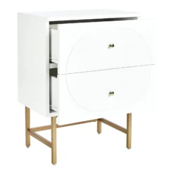 House Beautiful Taylor 2 Drawer Bedside Table - White -Outlet Home Harmony Store 12886096 1354862228017314