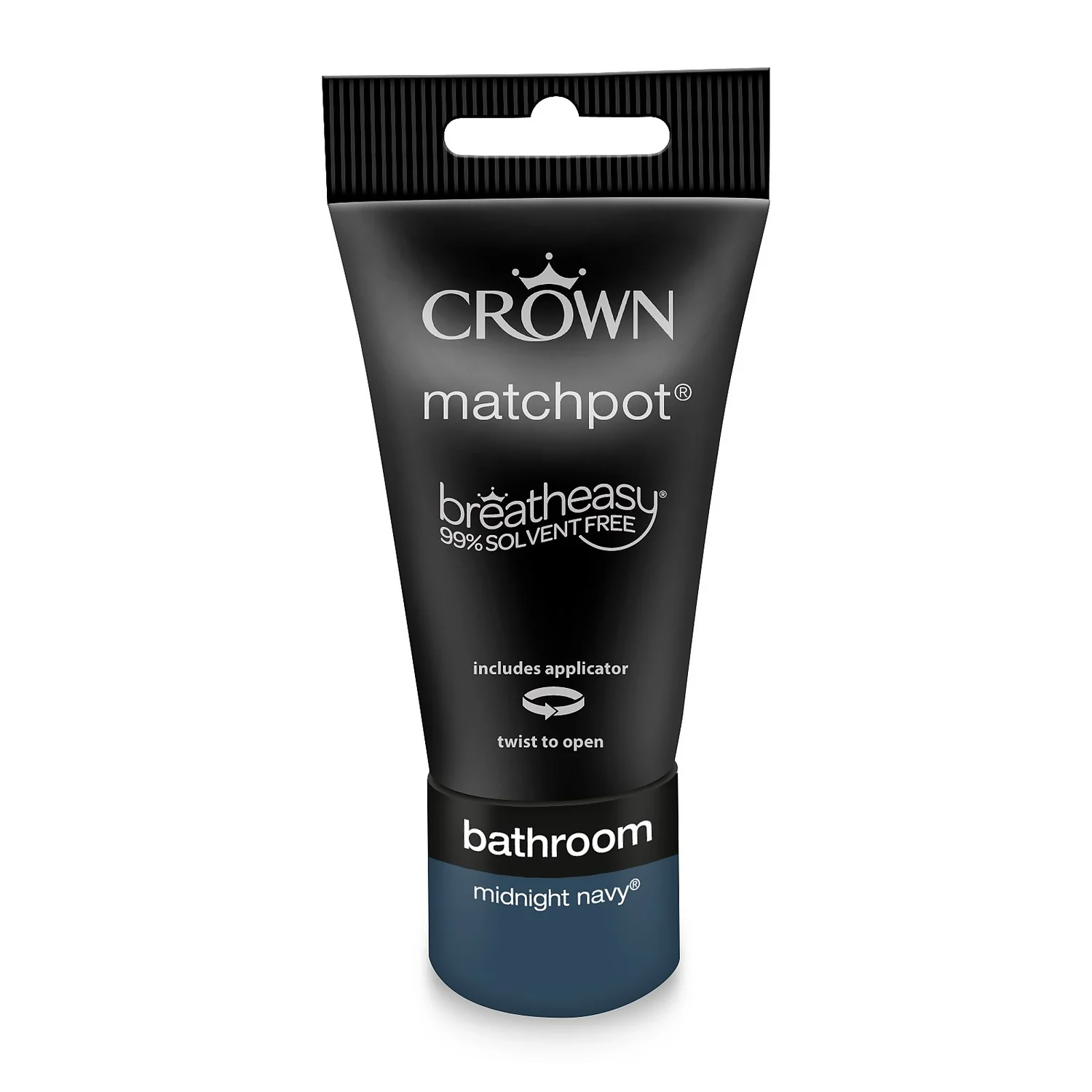 Crown Easyclean Bathroom Paint Midnight Navy - 40ml 6 Crown Easyclean Bathroom Paint Midnight Navy - 40ml - Image 6