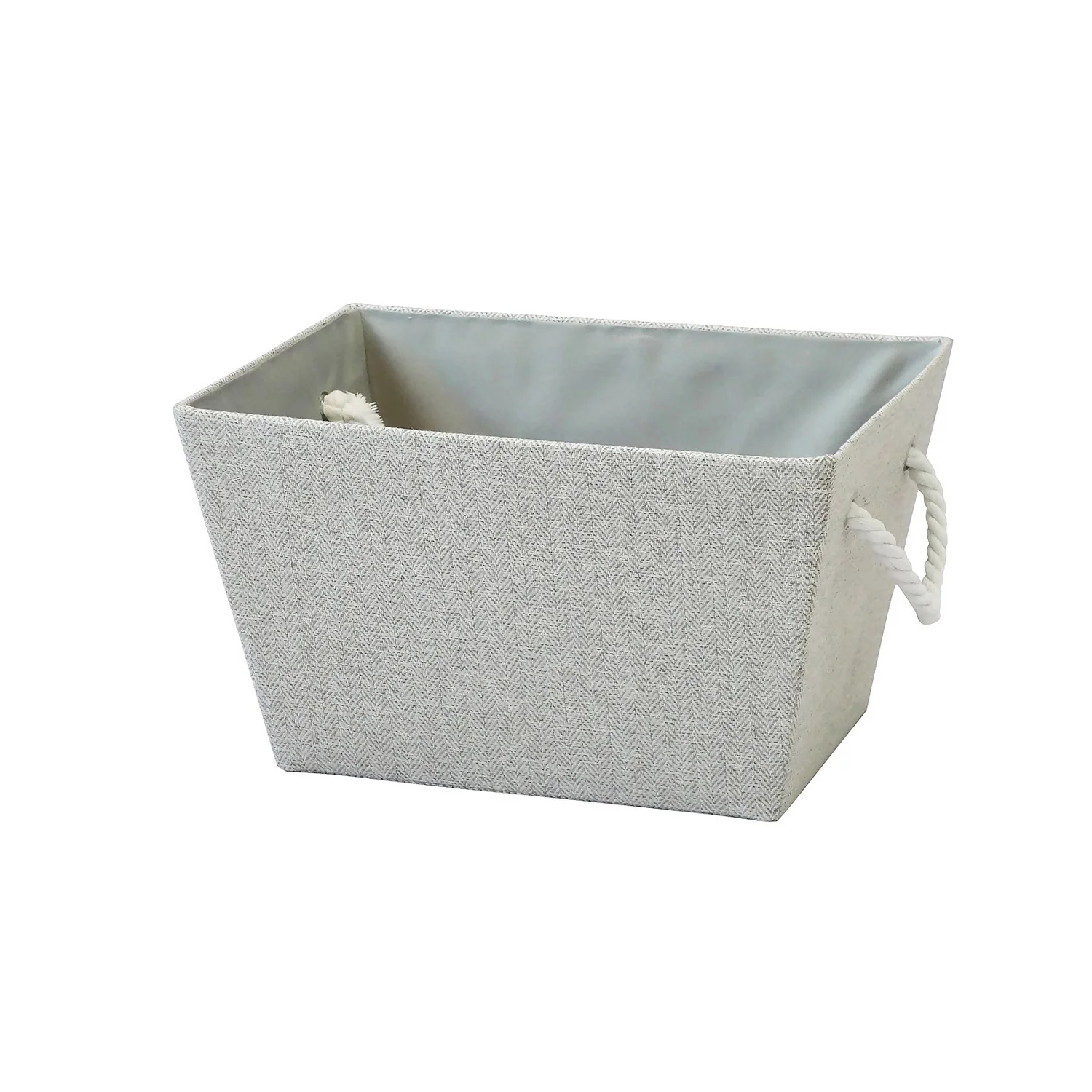 Neutral Herringbone Medium Storage Basket 1 Neutral Herringbone Medium Storage Basket