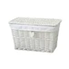 White Willow Lined Medium Storage Basket