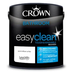 Crown Easyclean Bathroom Paint Brilliant White - 2.5L -Outlet Home Harmony Store 12886758 1544853415778143