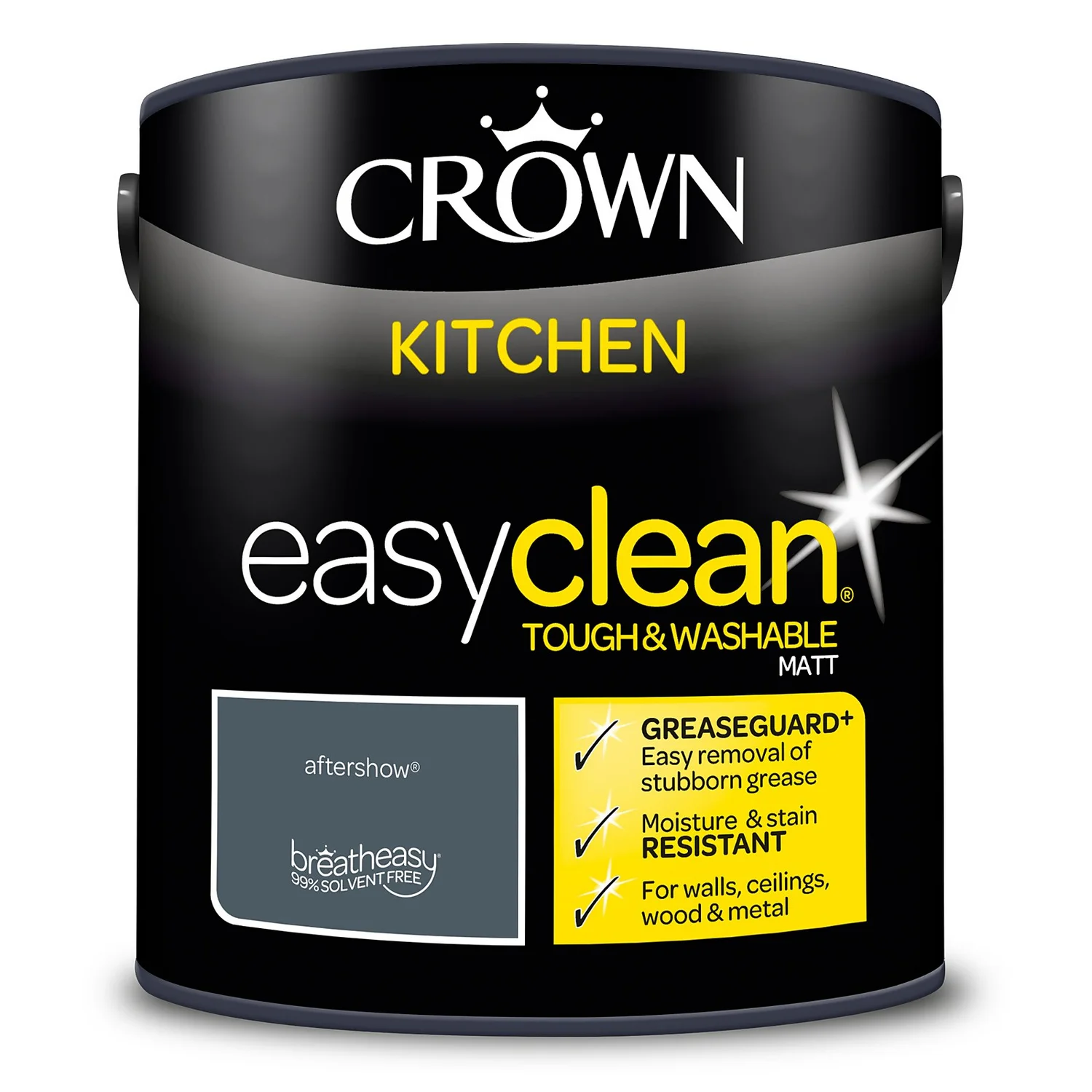 Crown Easyclean®Greaseguard+ Kitchen Matt Washable Multi Surface Paint Aftershow® - 2.5L 7 Crown Easyclean®Greaseguard+ Kitchen Matt Washable Multi Surface Paint Aftershow® - 2.5L - Image 7