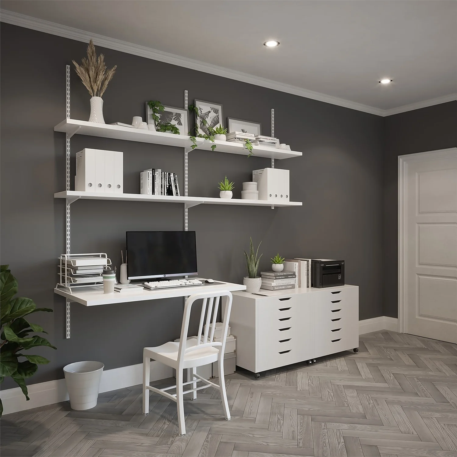 Anti-bacterial Twin Slot Shelving Kit - 1600mm White Twinslot And 270mm Brackets - White 4 Anti-bacterial Twin Slot Shelving Kit - 1600mm White Twinslot And 270mm Brackets - White - Image 4