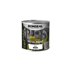 Ronseal Direct Metal Paint White Gloss 250ml