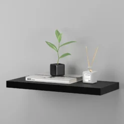 Flexi Storage Decorative Shelving Floating Shelf Black Oak 600x38x240mm 8 Flexi Storage Decorative Shelving Floating Shelf Black Oak 600x38x240mm -Outlet Home Harmony Store 12889893 1464885494841620