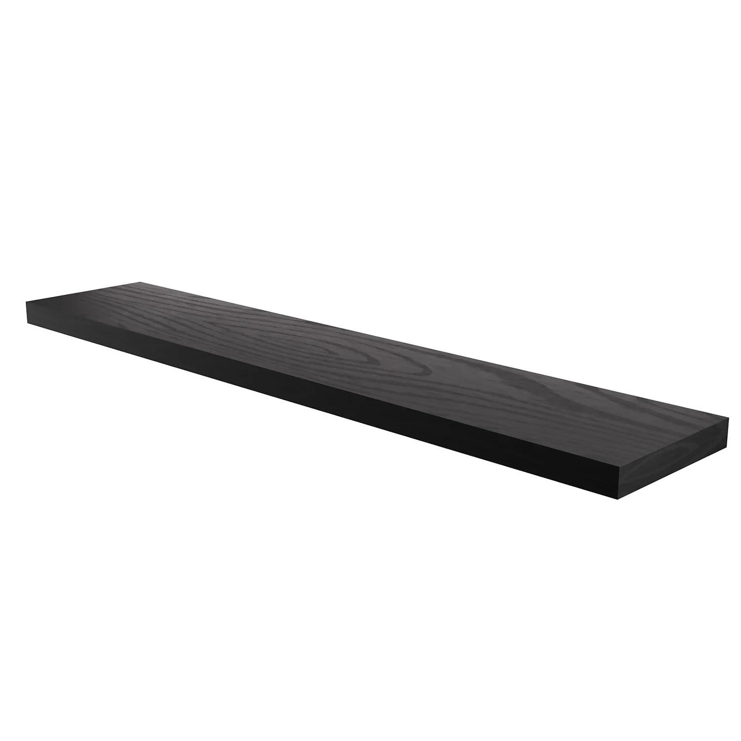 Flexi Storage Decorative Shelving Floating Shelf Black Oak 1200x38x240mm 1 Flexi Storage Decorative Shelving Floating Shelf Black Oak 1200x38x240mm