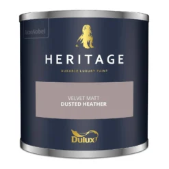 Dulux Heritage Matt Emulsion Paint Dusted Heather - Tester 125ml -Outlet Home Harmony Store 12891448 1454843794171711