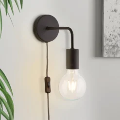 Jay Plug In Wall Light - Charcoal -Outlet Home Harmony Store 12908183 1204899250335498