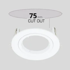 GU10 Single Fixed Downlight, White Finish -Outlet Home Harmony Store 12909852 1194845850891158