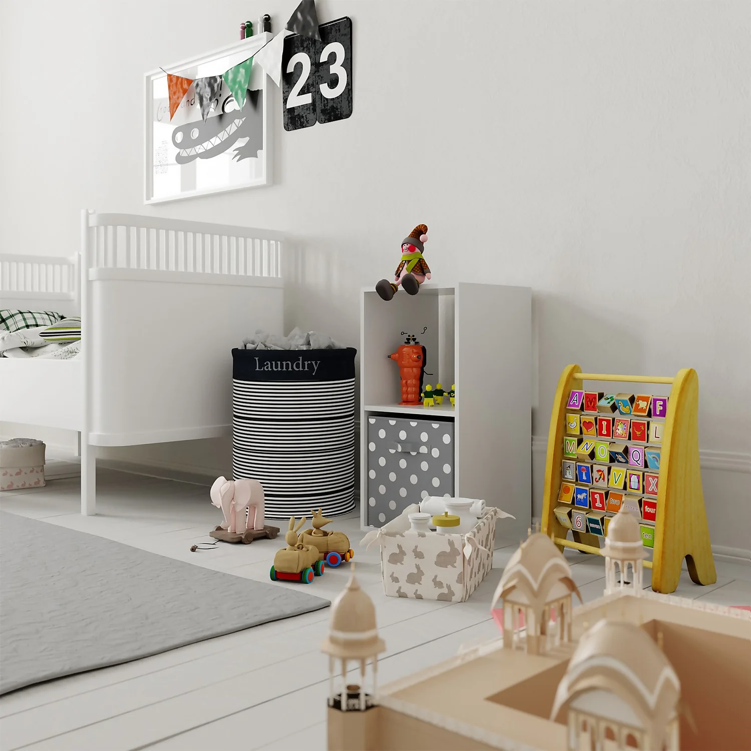 Living Elements Compact Cube Foil Spot Insert - Grey & Silver 2 Living Elements Compact Cube Foil Spot Insert - Grey & Silver - Image 2