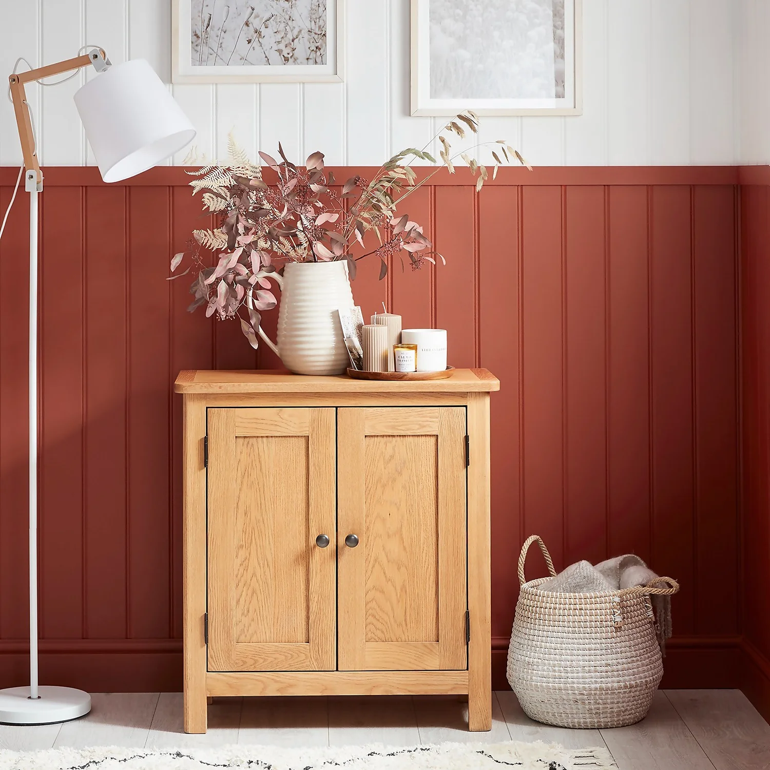 Norbury Petite Cabinet - Oak 2 Norbury Petite Cabinet - Oak - Image 2