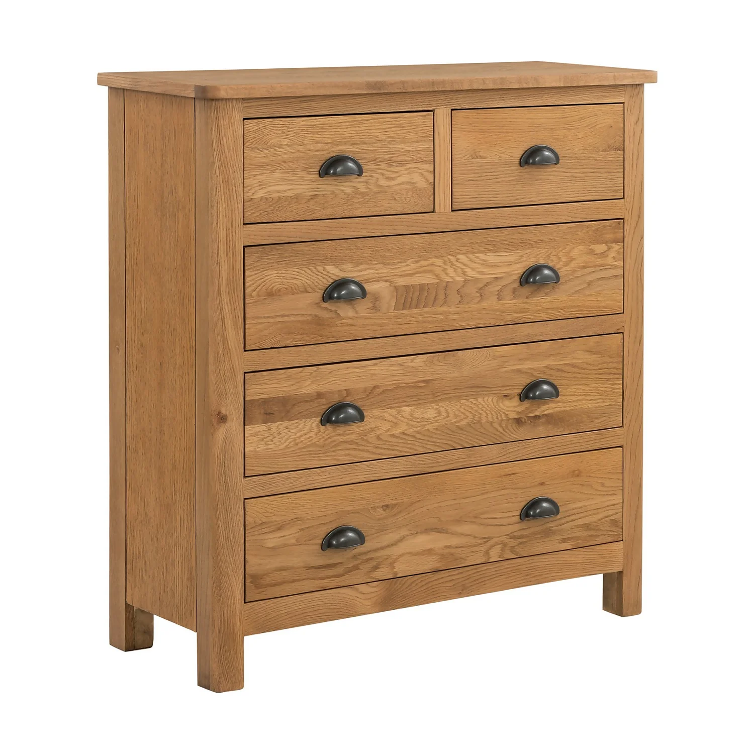 Norbury 5 Drawer Chest - Oak 1 Norbury 5 Drawer Chest - Oak